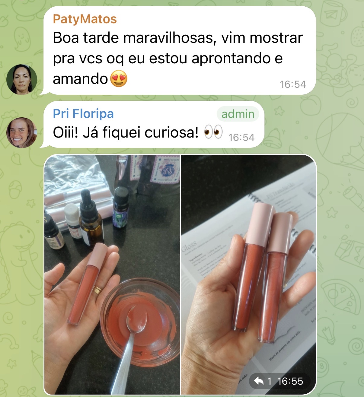 Creme facial natural feito do zero pela aluna Creme facial natural feito do zero pela aluna